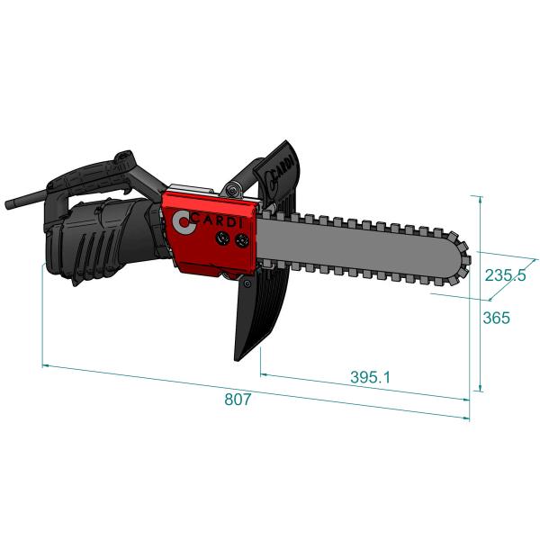 Betonkettensäge Diamantkettensäge Cardi Coccodrillo CD35 35 cm mit Diamantkette ICS Force3-32
